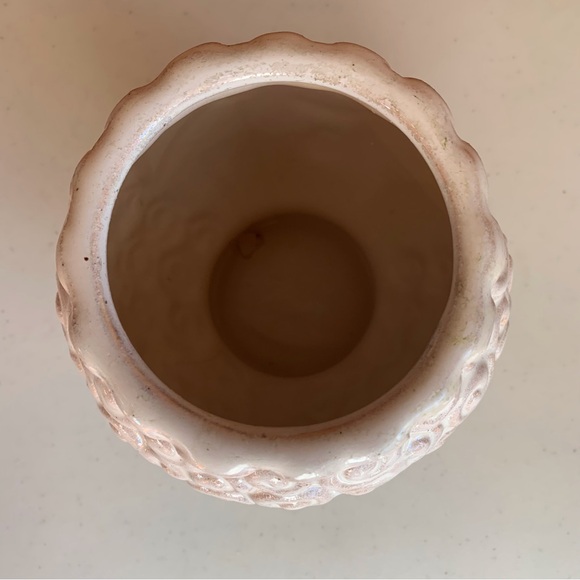 Ivory and Beige Grandma Duchess Face Planter for House Plants 7”x6” - Picture 4 of 5